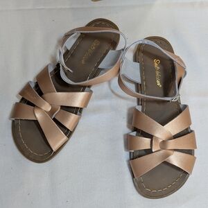 Rose Gold color Salt Water sandals, women's 10